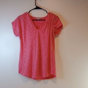 Juicy Couture T-Shirt Blouse Top Pink White Stripes Women's Sz Small EUC NICE!